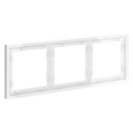 Рамка пластиковая VOLTUM S70 на 3 поста, (белый глянцевый) (VLS100301)
