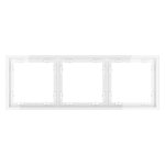 Рамка пластиковая VOLTUM S70 на 3 поста, (белый глянцевый) (VLS100301)