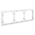 Рамка пластиковая VOLTUM S70 на 3 поста, (белый матовый) (VLS100302)