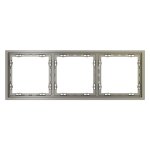 Рамка пластиковая VOLTUM S70 на 3 поста, (шелк) (VLS100304)