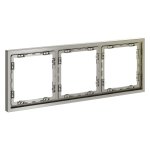 Рамка пластиковая VOLTUM S70 на 3 поста, (шелк) (VLS100304)