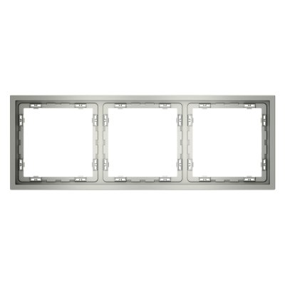 Рамка пластиковая VOLTUM S70 на 3 поста, (сталь) (VLS100305)