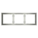 Рамка пластиковая VOLTUM S70 на 3 поста, (сталь) (VLS100305)