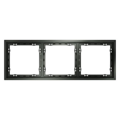 Рамка пластиковая VOLTUM S70 на 3 поста, (титан) (VLS100306)