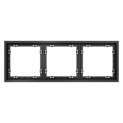Рамка пластиковая VOLTUM S70 на 3 поста, (графит) (VLS100307)