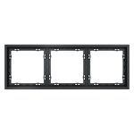 Рамка пластиковая VOLTUM S70 на 3 поста, (графит) (VLS100307)