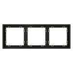 Рамка пластиковая VOLTUM S70 на 3 поста, (черный матовый) (VLS100308)