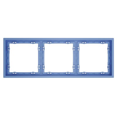 Рамка пластиковая VOLTUM S70 на 3 поста, (деним)