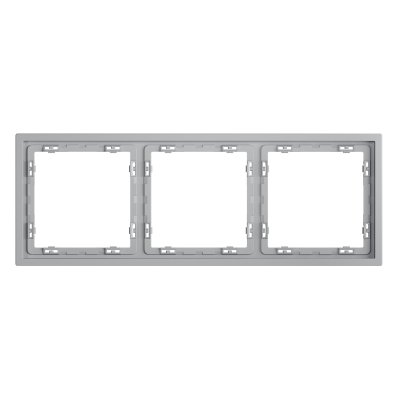 Рамка пластиковая VOLTUM S70 на 3 поста, (серый)