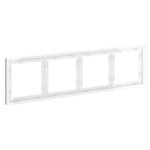 Рамка пластиковая VOLTUM S70 на 4 поста, (белый глянцевый) (VLS100401)