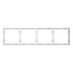 Рамка пластиковая VOLTUM S70 на 4 поста, (белый матовый) (VLS100402)