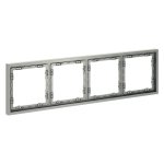 Рамка пластиковая VOLTUM S70 на 4 поста, (сталь) (VLS100405)