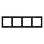 Рамка пластиковая VOLTUM S70 на 4 поста, (черный матовый) (VLS100408)
