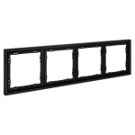 Рамка пластиковая VOLTUM S70 на 4 поста, (черный матовый) (VLS100408)