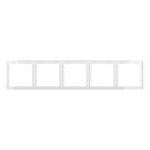 Рамка пластиковая VOLTUM S70 на 5 постов, (белый глянцевый) (VLS100501)