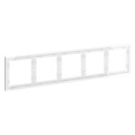 Рамка пластиковая VOLTUM S70 на 5 постов, (белый глянцевый) (VLS100501)