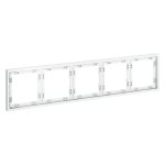 Рамка пластиковая VOLTUM S70 на 5 постов, (белый матовый) (VLS100502)