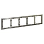 Рамка пластиковая VOLTUM S70 на 5 постов, (шелк) (VLS100504)