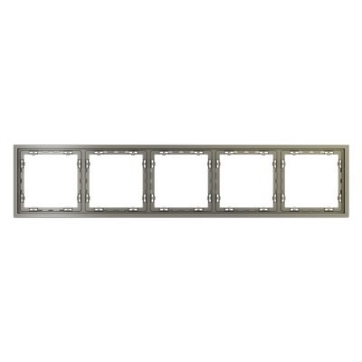 Рамка пластиковая VOLTUM S70 на 5 постов, (шелк) (VLS100504)