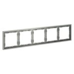 Рамка пластиковая VOLTUM S70 на 5 постов, (сталь) (VLS100505)