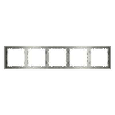 Рамка пластиковая VOLTUM S70 на 5 постов, (сталь) (VLS100505)