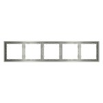 Рамка пластиковая VOLTUM S70 на 5 постов, (сталь) (VLS100505)
