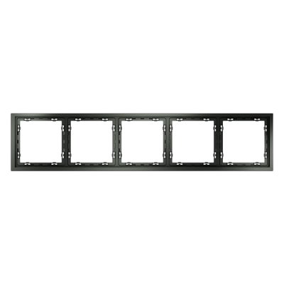 Рамка пластиковая VOLTUM S70 на 5 постов, (титан) (VLS100506)