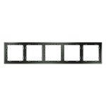 Рамка пластиковая VOLTUM S70 на 5 постов, (титан) (VLS100506)