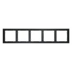 Рамка пластиковая VOLTUM S70 на 5 постов, (графит) (VLS100507)