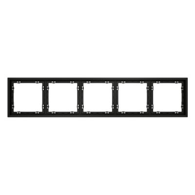 Рамка пластиковая VOLTUM S70 на 5 постов, (черный матовый) (VLS100508)
