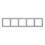 Рамка пластиковая VOLTUM S70 на 5 постов, (серый)