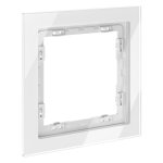 Рамка стеклянная VOLTUM S70 на 1 пост, (белый, стекло) (VLS110101)