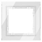 Рамка стеклянная VOLTUM S70 на 1 пост, (белый, стекло) (VLS110101)