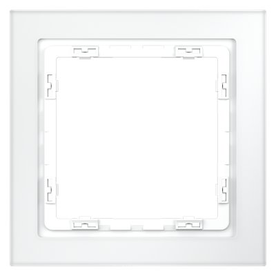 Рамка стеклянная VOLTUM S70 на 1 пост, (белый,матовый,стекло) (VLS110102)