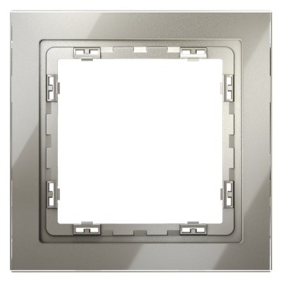 Рамка стеклянная VOLTUM S70 на 1 пост, (шелк, стекло) (VLS110104)