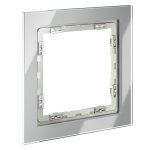 Рамка стеклянная VOLTUM S70 на 1 пост, (сталь, стекло) (VLS110105)