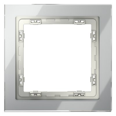 Рамка стеклянная VOLTUM S70 на 1 пост, (сталь, стекло) (VLS110105)