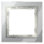 Рамка стеклянная VOLTUM S70 на 1 пост, (сталь, стекло) (VLS110105)