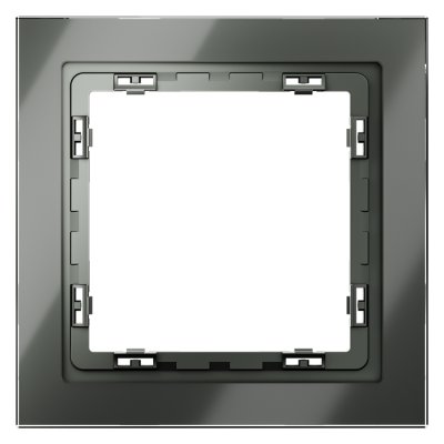 Рамка стеклянная VOLTUM S70 на 1 пост, (титан, стекло) (VLS110106)