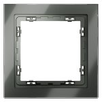 Рамка стеклянная VOLTUM S70 на 1 пост, (титан, стекло) (VLS110106)