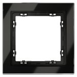 Рамка стеклянная VOLTUM S70 на 1 пост, (черный,стекло) (VLS110108)
