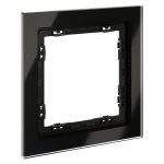 Рамка стеклянная VOLTUM S70 на 1 пост, (черный,стекло) (VLS110108)