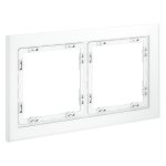 Рамка стеклянная VOLTUM S70 на 2 поста, (белый,матовый,стекло) (VLS110202)