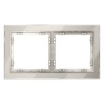 Рамка стеклянная VOLTUM S70 на 2 поста, (кашемир, стекло) (VLS110203)