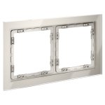 Рамка стеклянная VOLTUM S70 на 2 поста, (кашемир, стекло) (VLS110203)