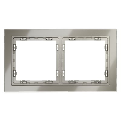 Рамка стеклянная VOLTUM S70 на 2 поста, (шелк, стекло) (VLS110204)