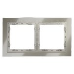 Рамка стеклянная VOLTUM S70 на 2 поста, (шелк, стекло) (VLS110204)