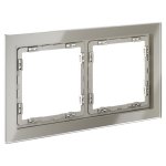 Рамка стеклянная VOLTUM S70 на 2 поста, (шелк, стекло) (VLS110204)