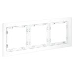 Рамка стеклянная VOLTUM S70 на 3 поста, (белый,матовый,стекло) (VLS110302)