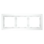 Рамка стеклянная VOLTUM S70 на 3 поста, (белый,матовый,стекло) (VLS110302)